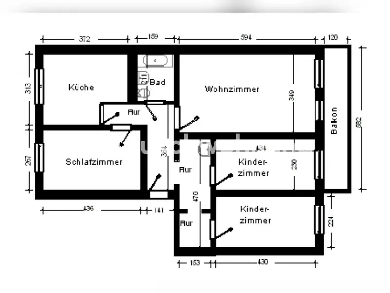 Tauschwohnung: Biete eine 4 Raum Wohnung  zum tausch einer 5 Raum Wohnung — photo 1